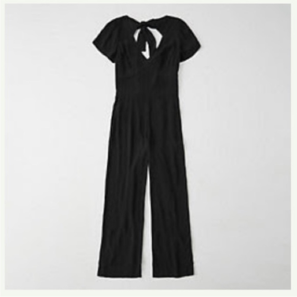Abercrombie & Fitch Black Jumpsuit with Tie Neck